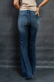 Dark Wash Mid Rise Flare Jeans