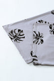 Palm Leaves Print Spaghetti Strap Wide Leg jumpsuit