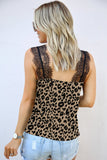 Floral Lace Shoulder Tank Top