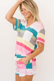 Aurora Striped Print Summer Lounge Set