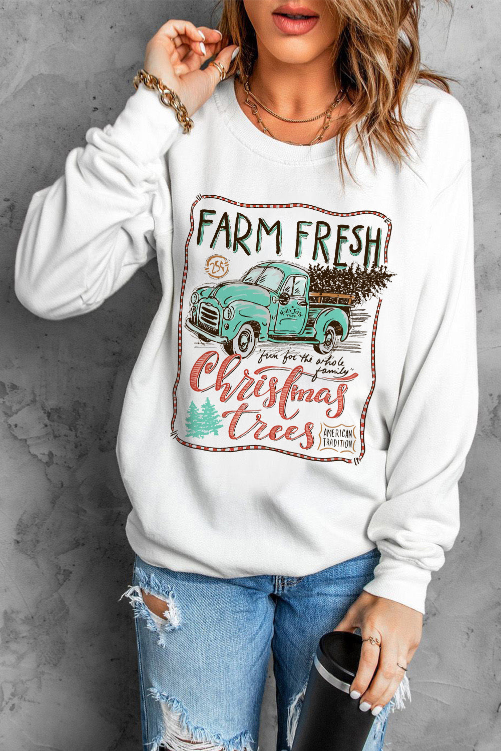 Sweet Christmas Drinks Graphic Sweatshirt