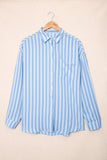 Striped Buttons Closure Long Sleeve Shirt