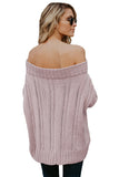 Wine Off The Shoulder Winter Sweater