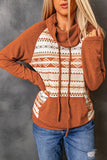 Aztec Cowl Neck Sweatshirt