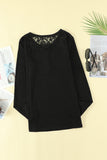 Lace Back Buttoned Henley Top