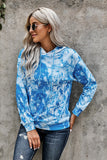 Multicolor Tie-dye Print Pullover Hoodie