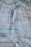 Sleeveless Knit Camo Hoodie Joggers Set