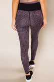Purple Leopard Print Active Leggings