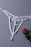 Timeless Elegance Peek-A-Boo Rhinestone G-string