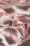 Tribal Print Pocket Buttoned Sherpa Jacket