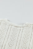 Ruffled Buttoned Open Front Knitted Sweater