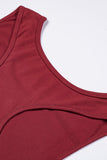 Red Skull Print Tank Top