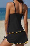 Push-up Sunflower Patchwork Tankini Set