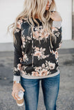Floral Hoodie with Kangaroo Pocket