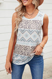 Retro Geometric Leopard Print Tank