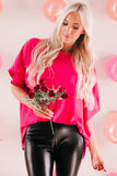 Pink Pink Smocked Wrist Shift Top