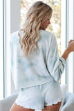 Floral Print White Knit Lounge Set