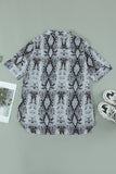 Python Print Short Sleeve Shirt    Leopard Print Short Sleeve Shirt