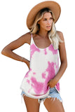 Tie Dye Print Knit Tank Top