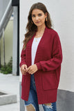 Shawl Neckline Long Sleeve Cardigan with Pocket