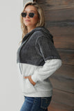 Colorblock Furry Hoodie