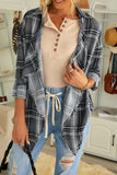 Plaid Drape Cardigan