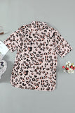 Python Print Short Sleeve Shirt    Leopard Print Short Sleeve Shirt