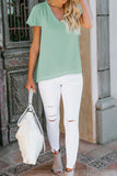V Neck Short Sleeve Tee