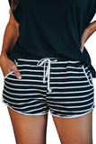 Disconnect Striped Cotton Blend Pocketed Shorts