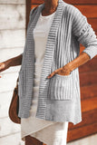 Shawl Neckline Long Sleeve Cardigan with Pocket
