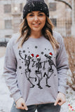Celebrate Christmas Skeleton Graphic Sweatshirt