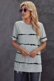 Tie-dye Stripe Casual T-Shirt