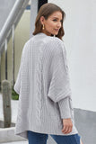 Dolman Sleeve Open Front Knit Cardigan