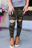 Floral Hollow Out Black Skinny Leggings