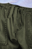 Casual Pocketed Frayed Denim Shorts
