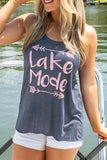 Lake Mode Ruffled O-Neck Tank Top