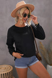 Plain Relaxed Fit Crew Neck Pullover Sweatshirt