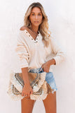 Cotton Knit Grommet Top