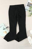 High Waist Pockets Bell Jeans