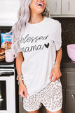 blessed mama Graphic Leopard Lounge Set