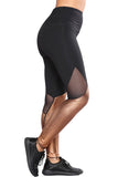 Metallic Bottom Detail Active Stretch Leggings
