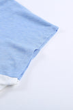 Colorblock Pocketed Cap Sleeve Top