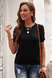 Sheer Sleeve Knit T-shirt