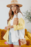 Color Block Textured Long Sleeve Shirt with Pocket