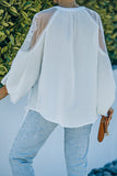 White Formal Invitation Lace Blouse