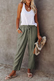 Driven Linen Blend Pocketed Cargo Pants
