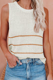 Knit Tank Top with Stripes