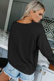 Solid Crew Neck Pullover Sweatshirt