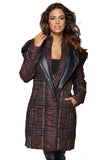 Vintage Plaid Cotton Quilted Trench Coat