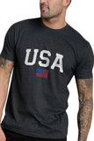 USA Flag Print Men's Tee